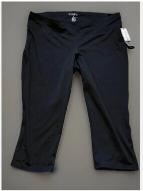 IDEOLOGY Solid Gray MId Rise Mid Calf Cropped Leggings 2XL NWT